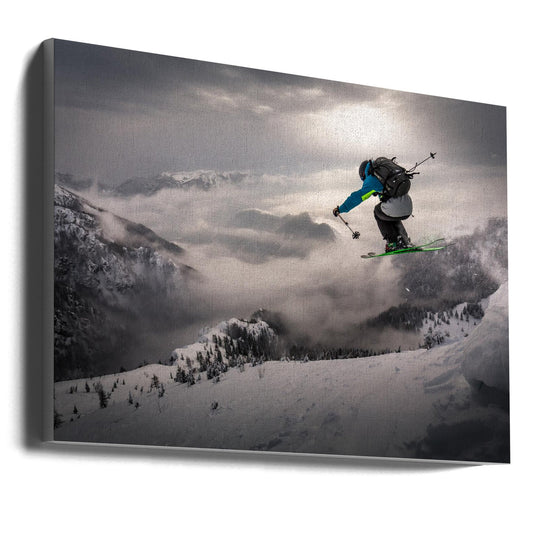 Wandbild Backcountry-Skifahren