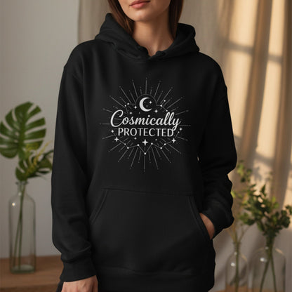 Cosmically Protected Hoodie | Celestial Pullover for Women | Spiritual Gift