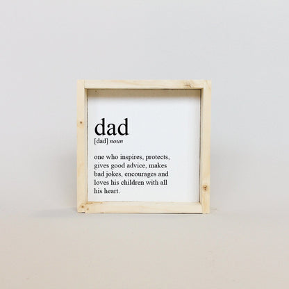 Dad Definition Wood Sign