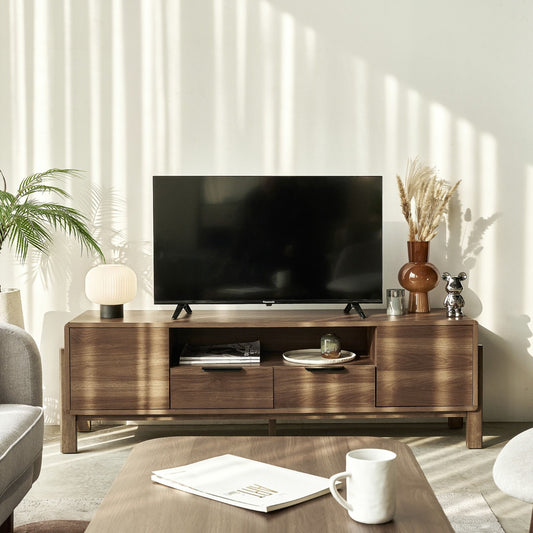 Dalumd Almond Brown TV Cabinet with Drawers and Shelves