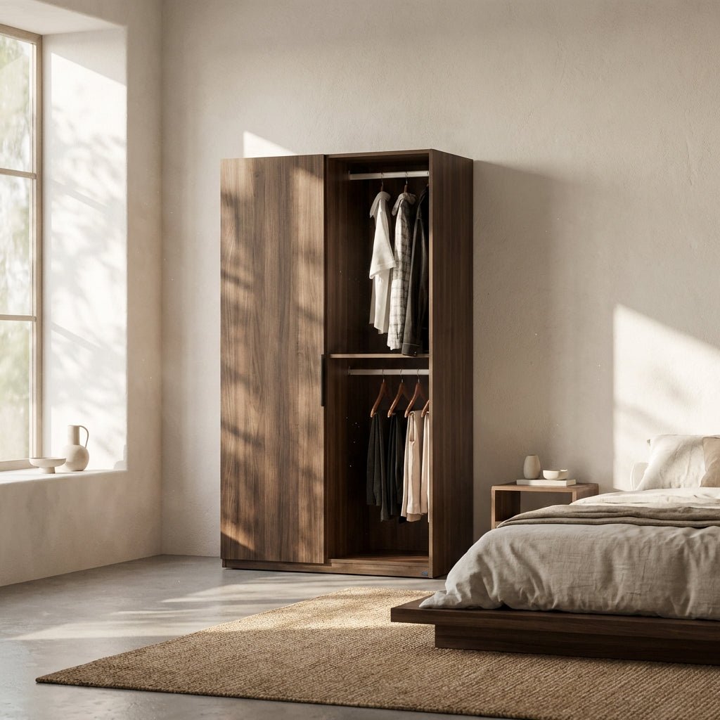Dalumd Two-Door Wooden Wardrobe