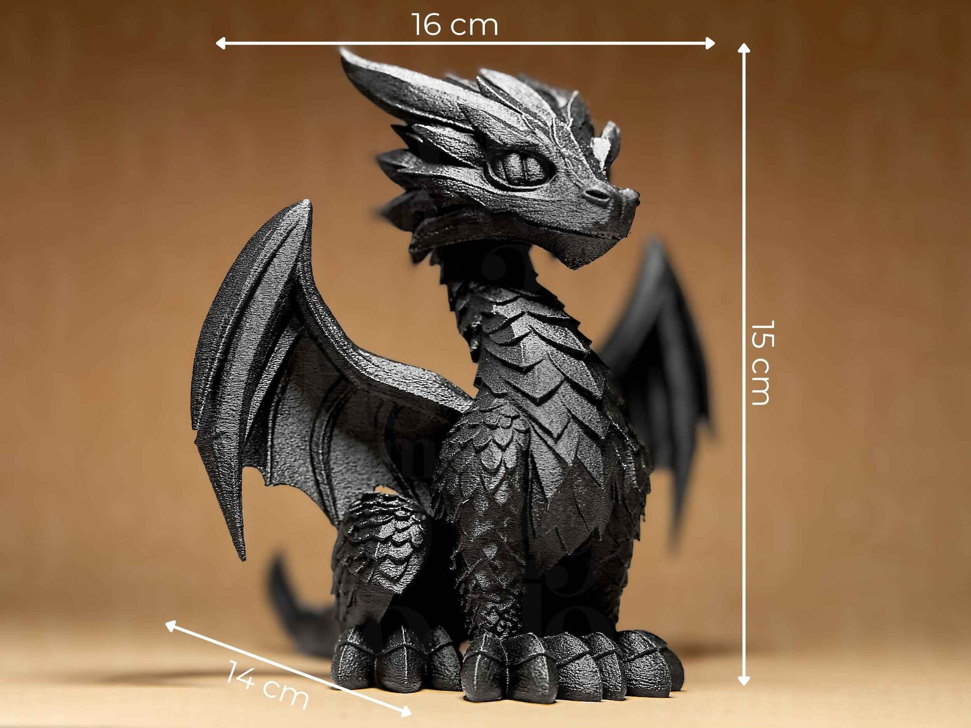 Upright Sitting Dragon - Dragons Series