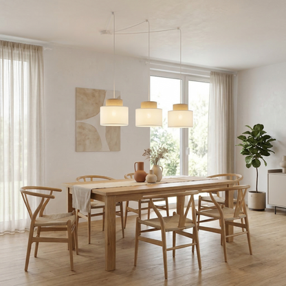 DUO White Adjustable 3-Light Pendant for Dining Table & Kitchen Island - AURABAGS SHOP