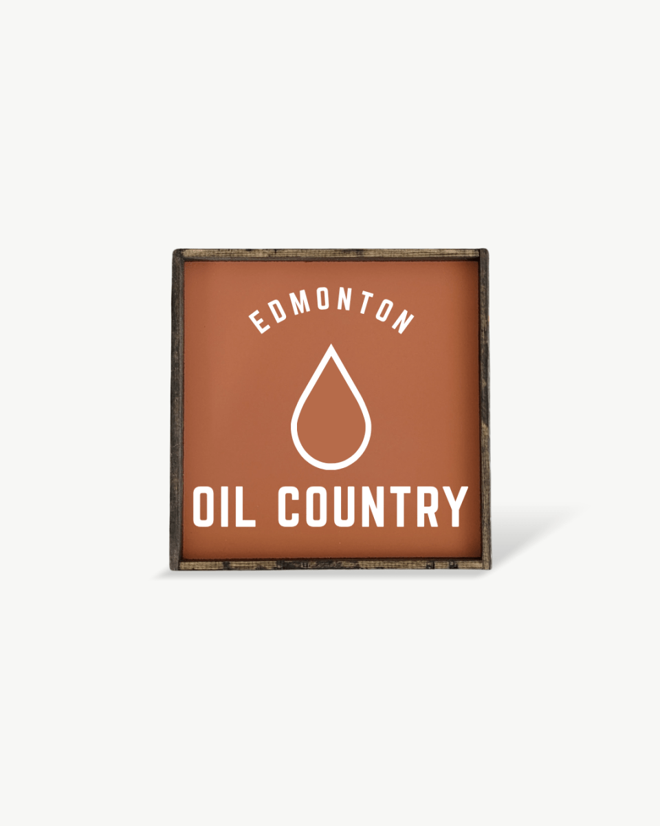 Edmonton Oil Country Wood Sign – Edmonton Hockey-Inspired Wall Art
