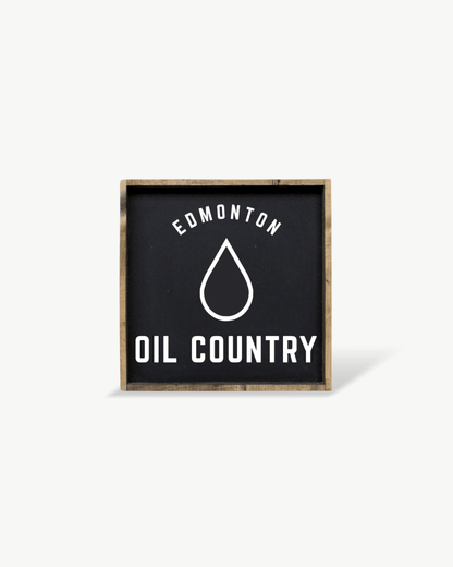 Edmonton Oil Country Wood Sign – Edmonton Hockey-Inspired Wall Art