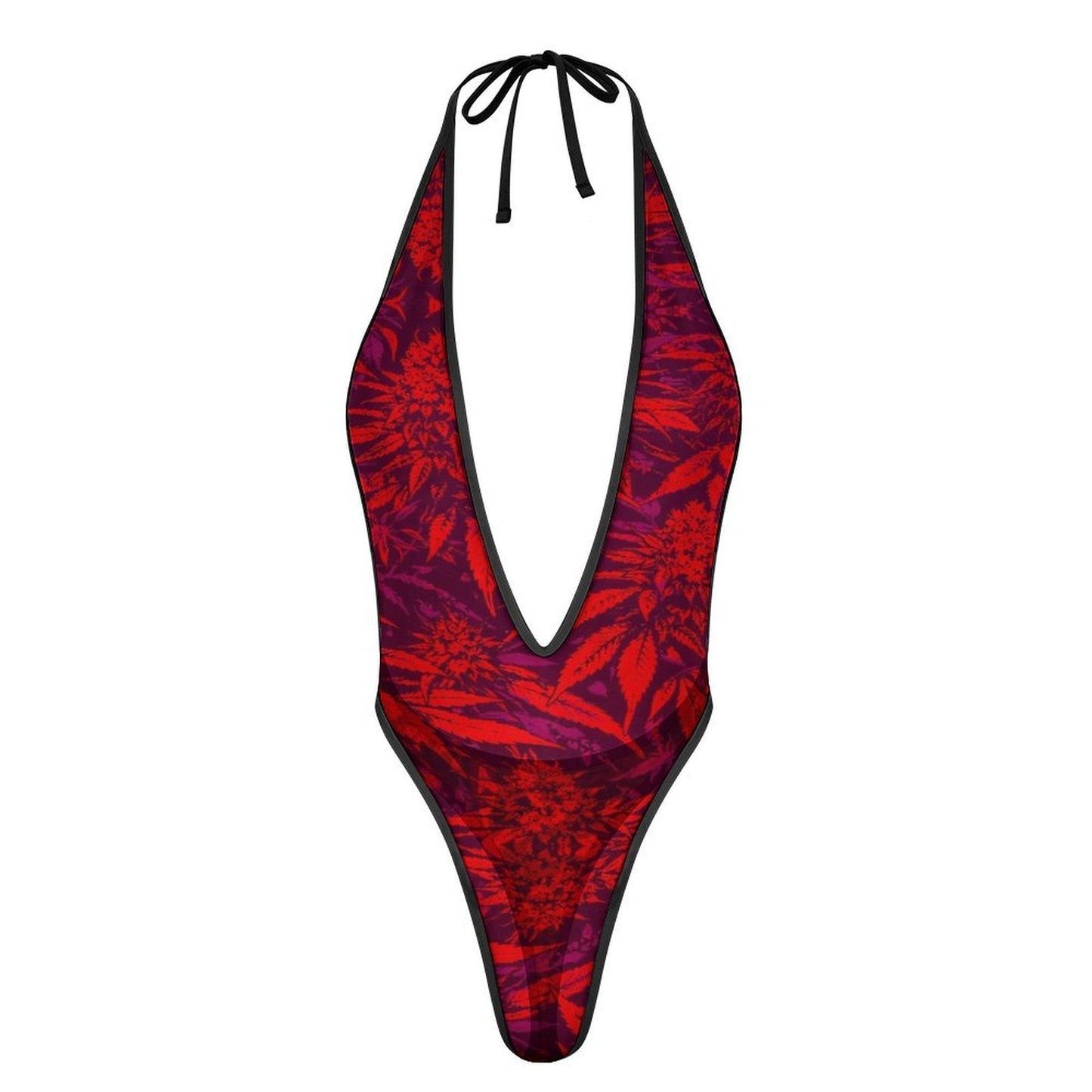 Electric Lettuce Deep-V Thong Bodysuit