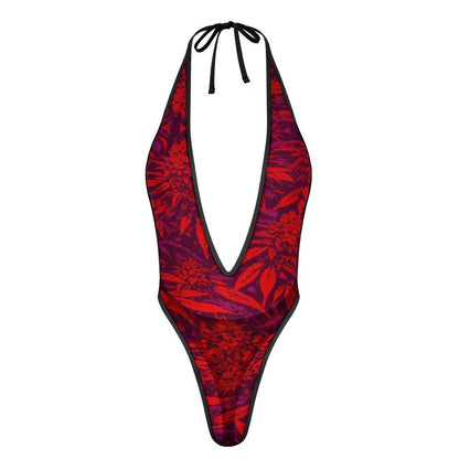 Electric Lettuce Deep-V Thong Bodysuit
