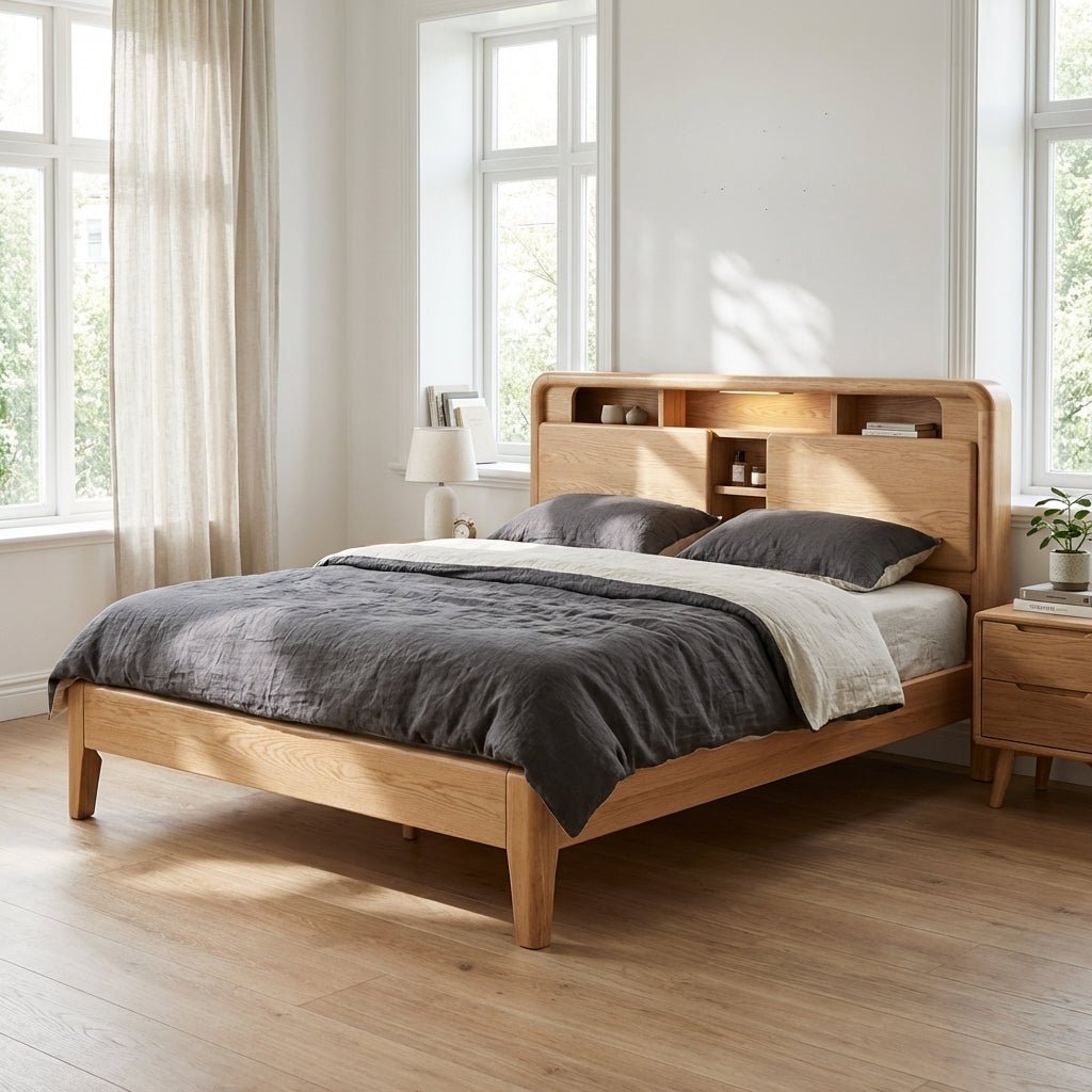 Ellie Crafted Solid Wood Smart Storage Bed
