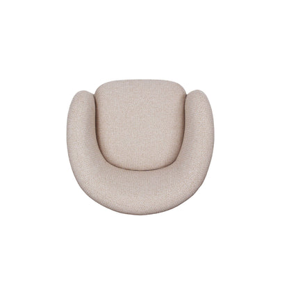 Chloe Pine Wood Tweed Accent Chair - Beige