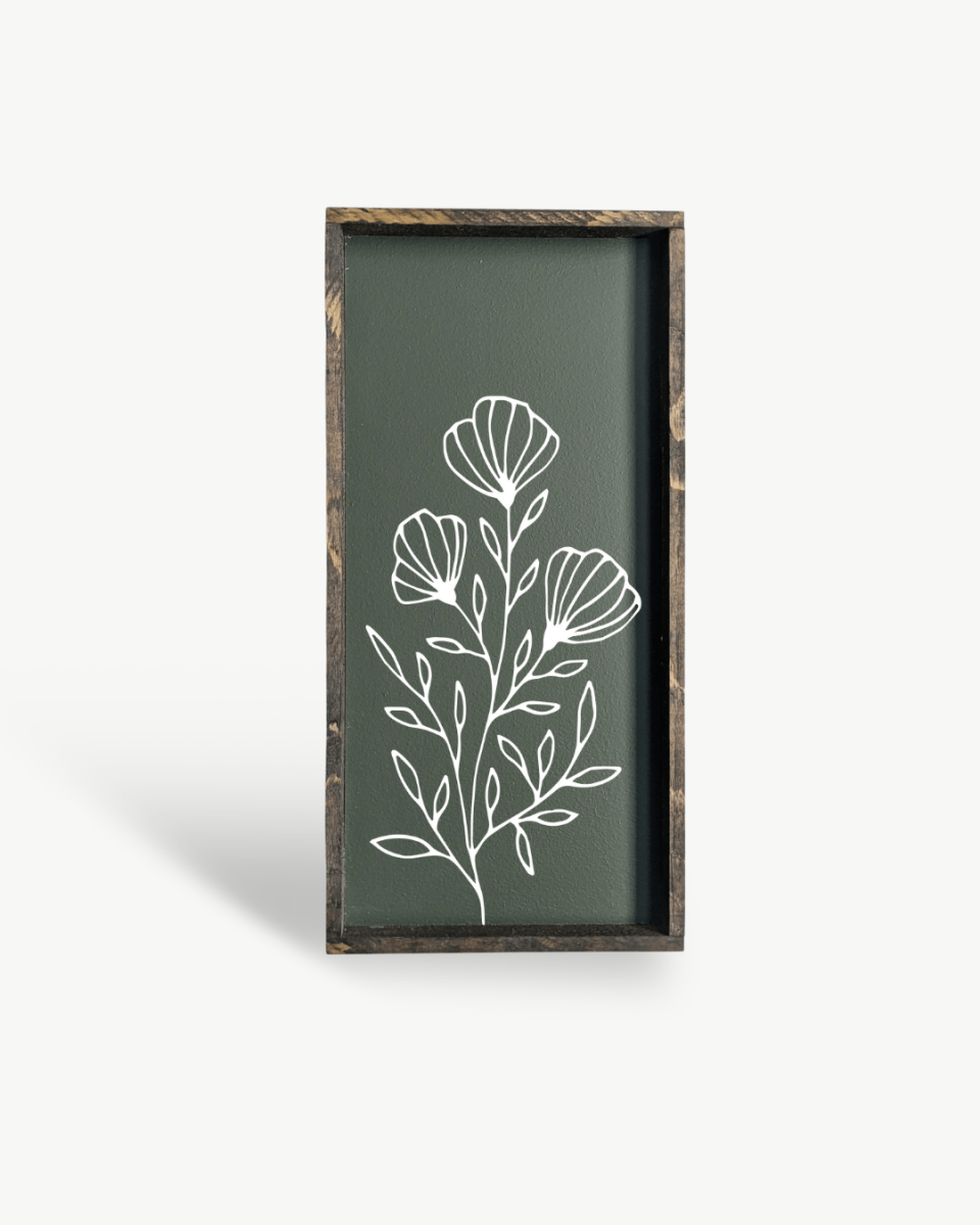 Flower Bouquet Wood Sign - AURABAGS SHOP