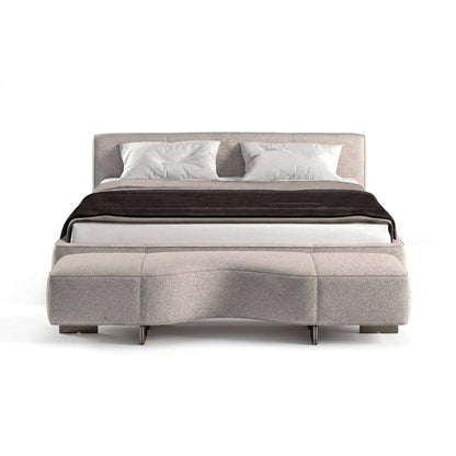 Genoa Upholstered Bed Frame with Sculpted Bench