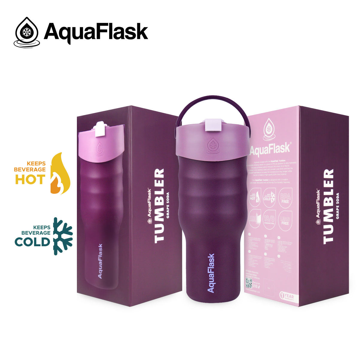 Aqua Flask Becher – Vakuumisolierter Reisebecher aus Edelstahl 887ml (30 oz)