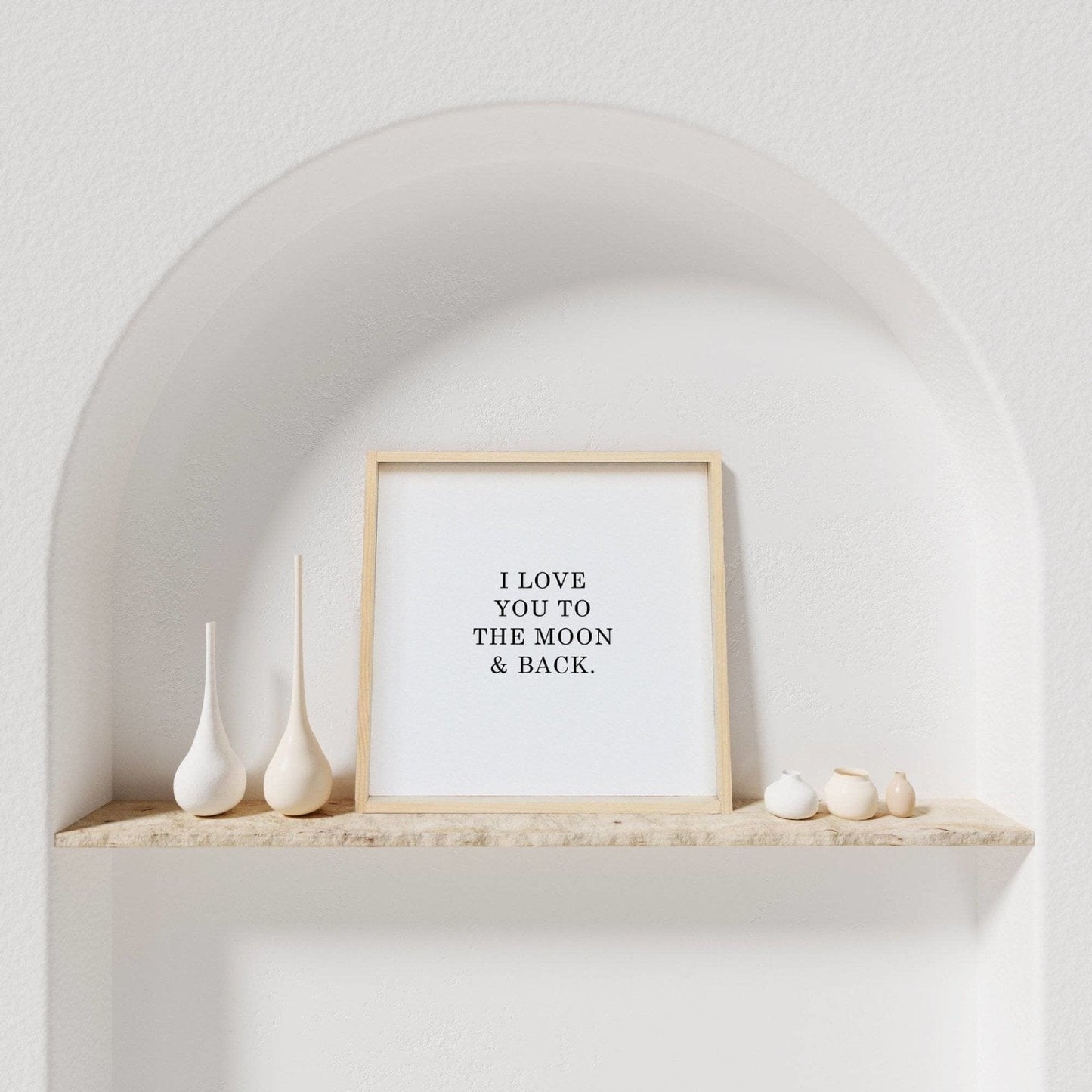 I Love You to the Moon & Back Wood Sign – Nursery Wall Art - AURABAGS SHOP