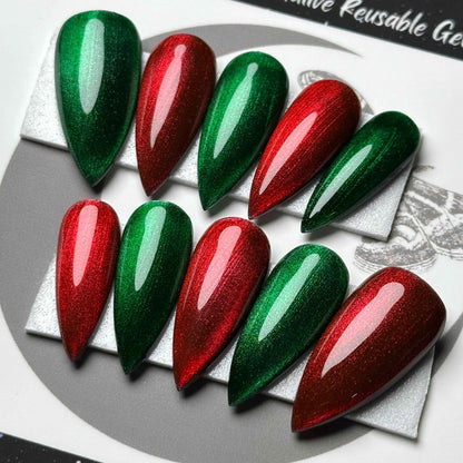 Red & Green Christmas Glass