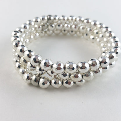 Silver Hematite Bracelet