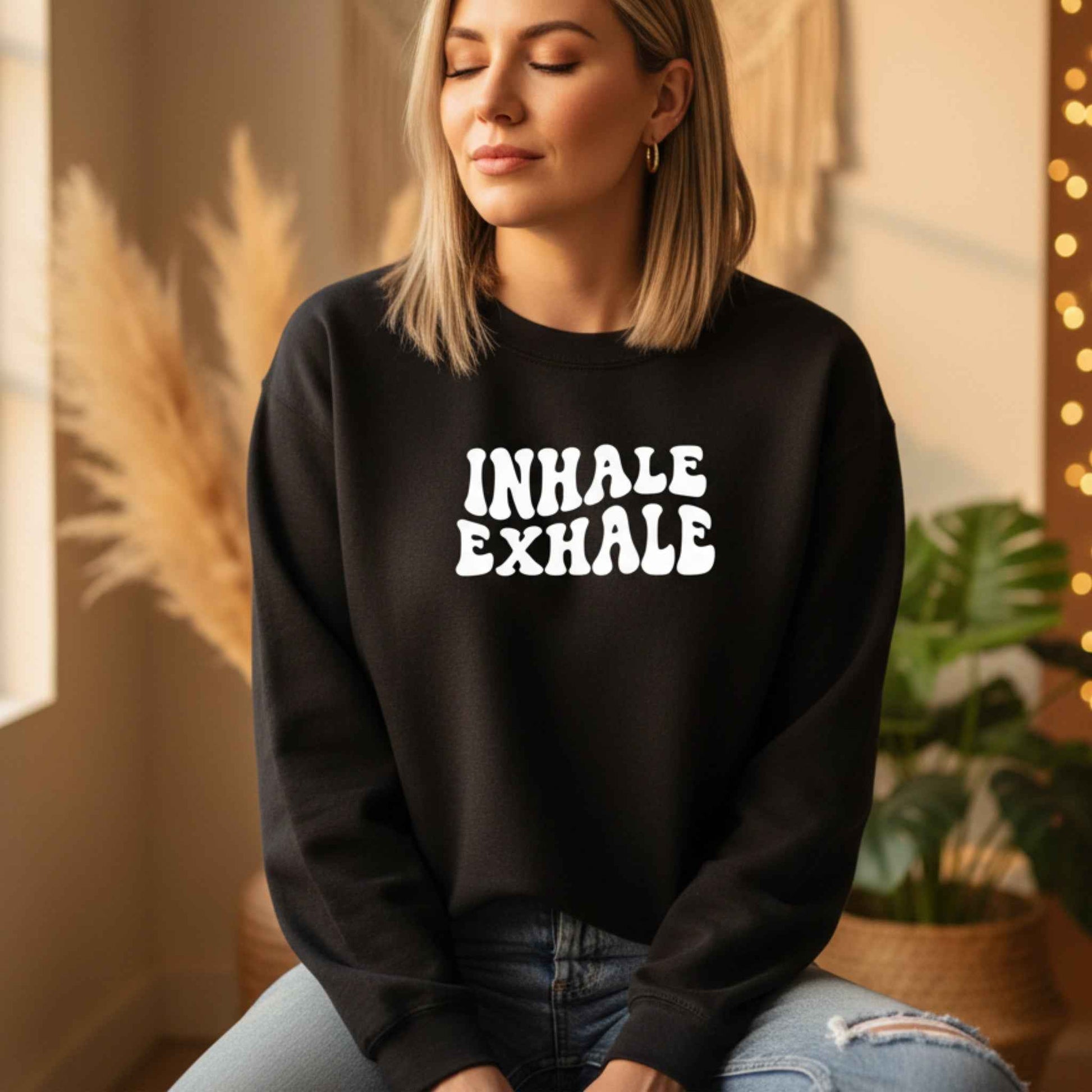 Inhale Exhale Pullover Yoga Sweatshirt