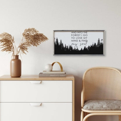 Into The Forest I Go Wood Sign - AURABAGS SHOP