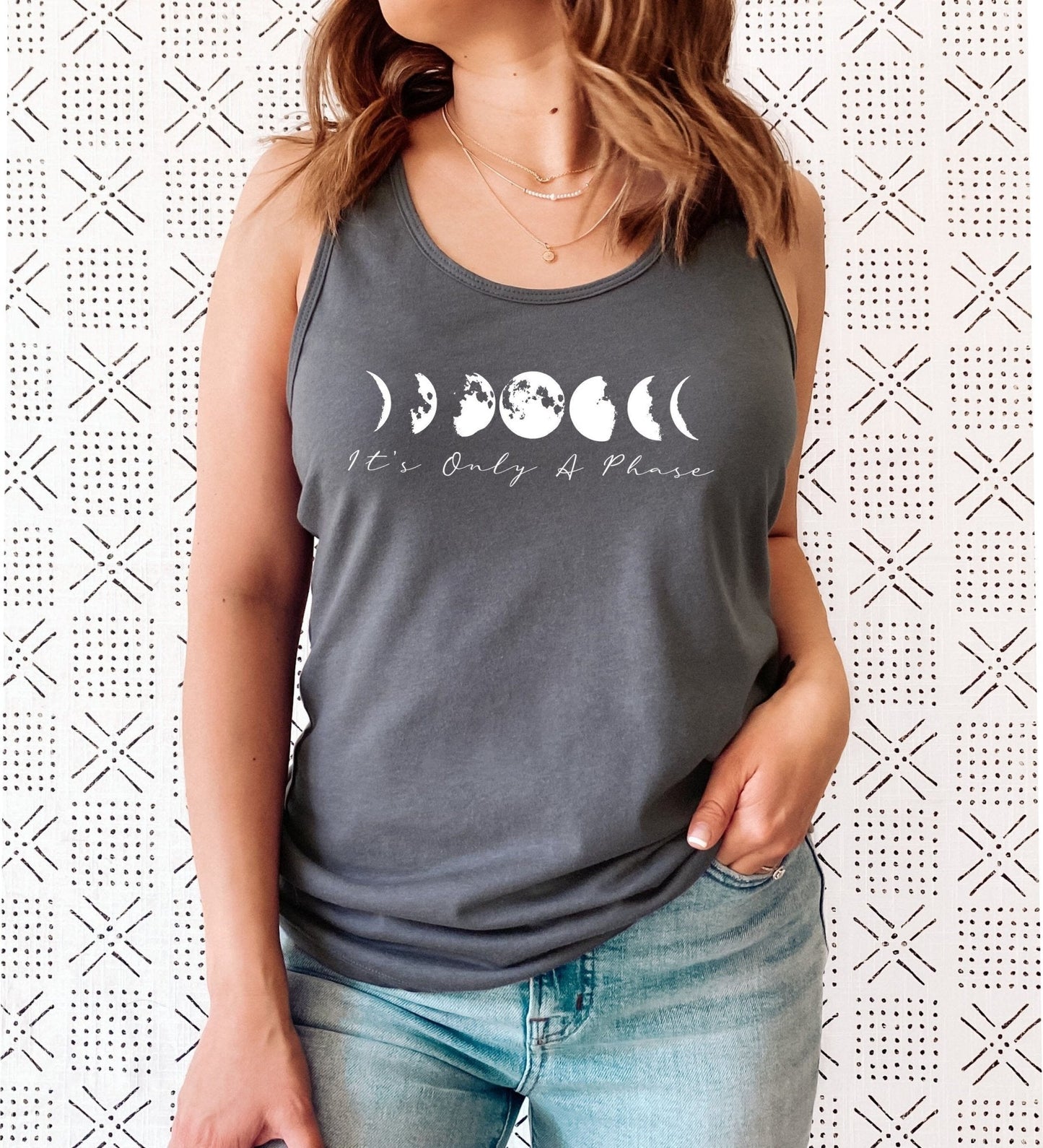 It's Only A Phase Tank Top | Women's Moon Phases Spiritual Shirt