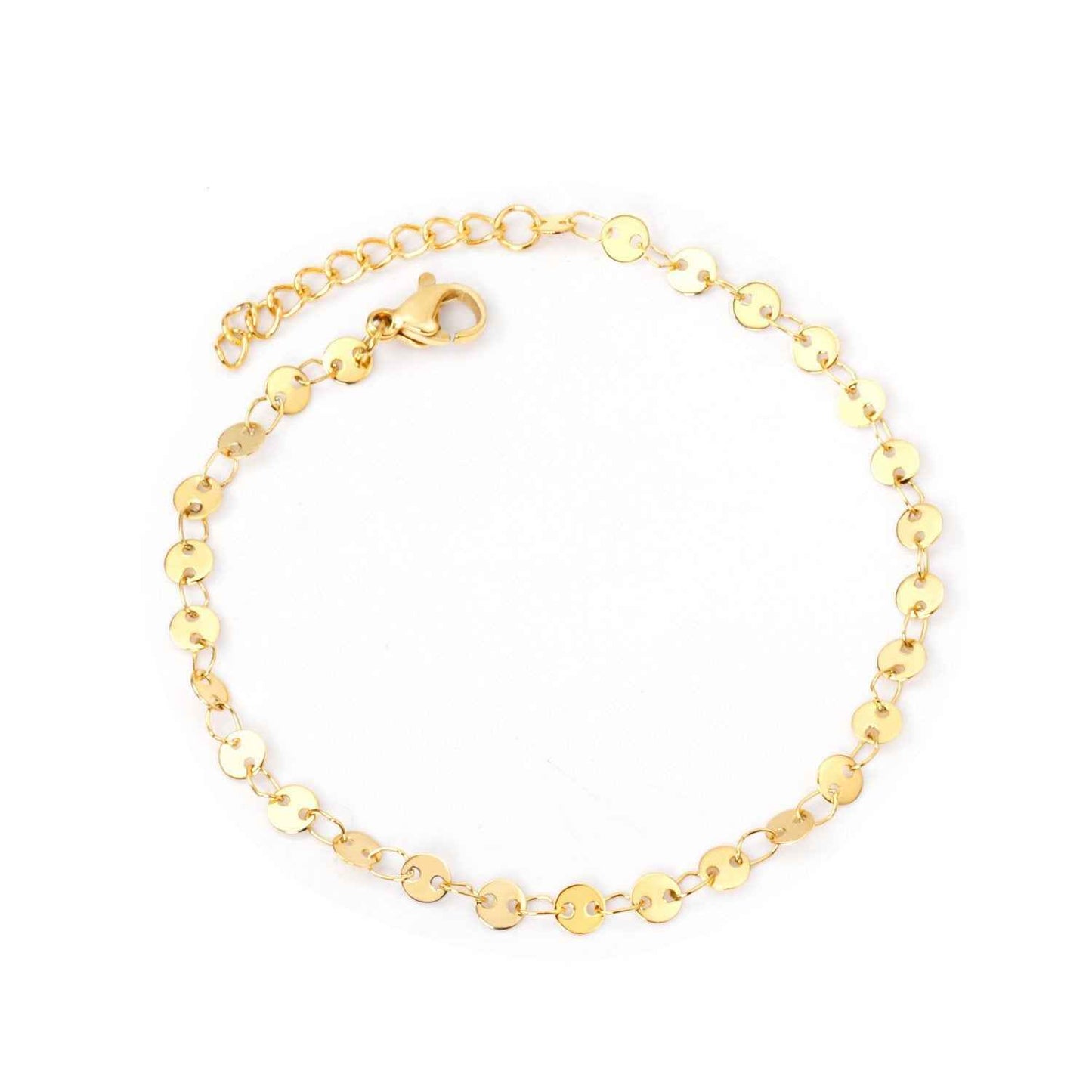 Disc Charm Link Bracelet