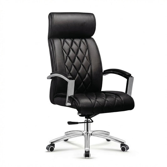 Lecce Diamond-Quilted Premium Leather Office Chair