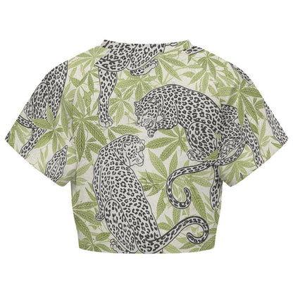 Leopard Cropped Ralgan T-Shirt