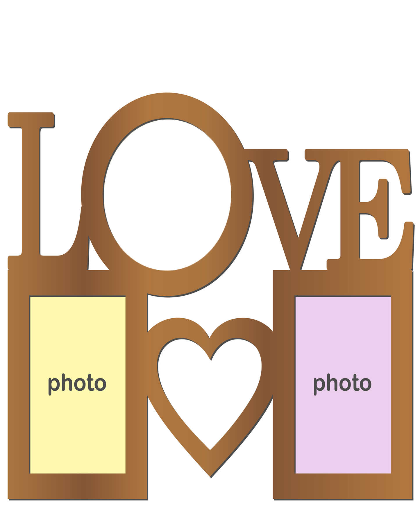 16X20 Collage-Leinwand Foto Liebe