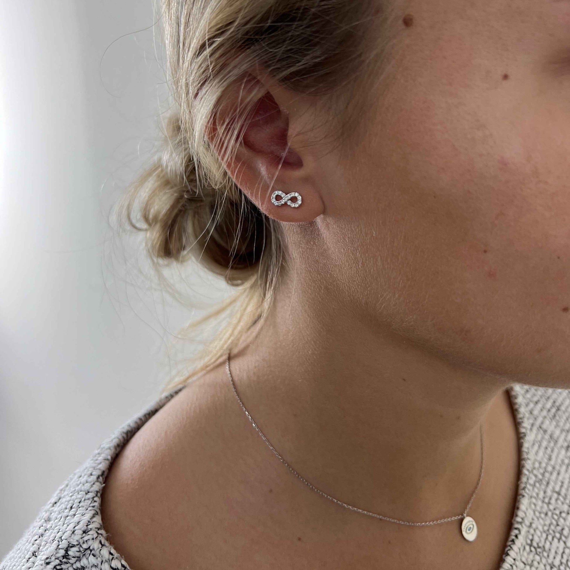 Boucles d'oreilles Infini en argent sterling