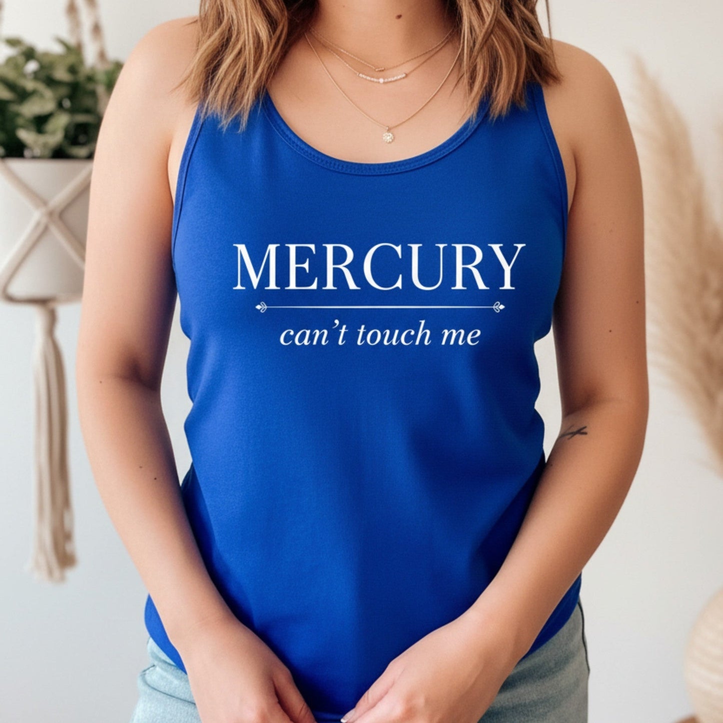 Mercury Can't Touch Me Tank Top | Astrology Racerback Tank | Mercury Retrograde Gift