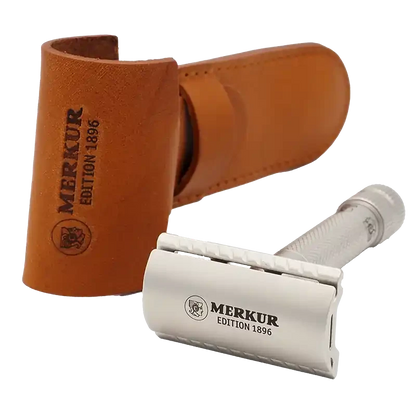 Merkur 34-INOX 3-Piece DE Safety Razor, Closed Comb, Standard Handle, Stainless Steel