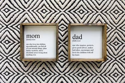 Mom Definition Wood Sign - AURABAGS SHOP