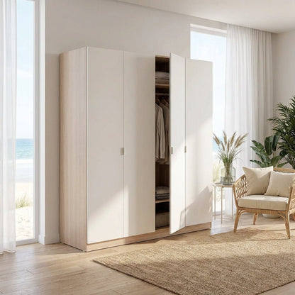 Monza 4-Door Wooden Wardrobe
