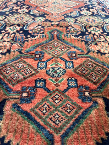Persischer Hamadan Läufer Teppich | 3' 3" x 9' 5"