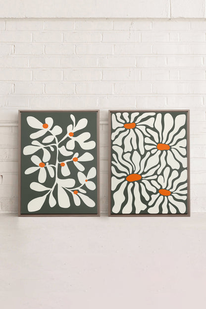 PÉTALES EN FUSION (2 Oeuvres sur toile étirée)