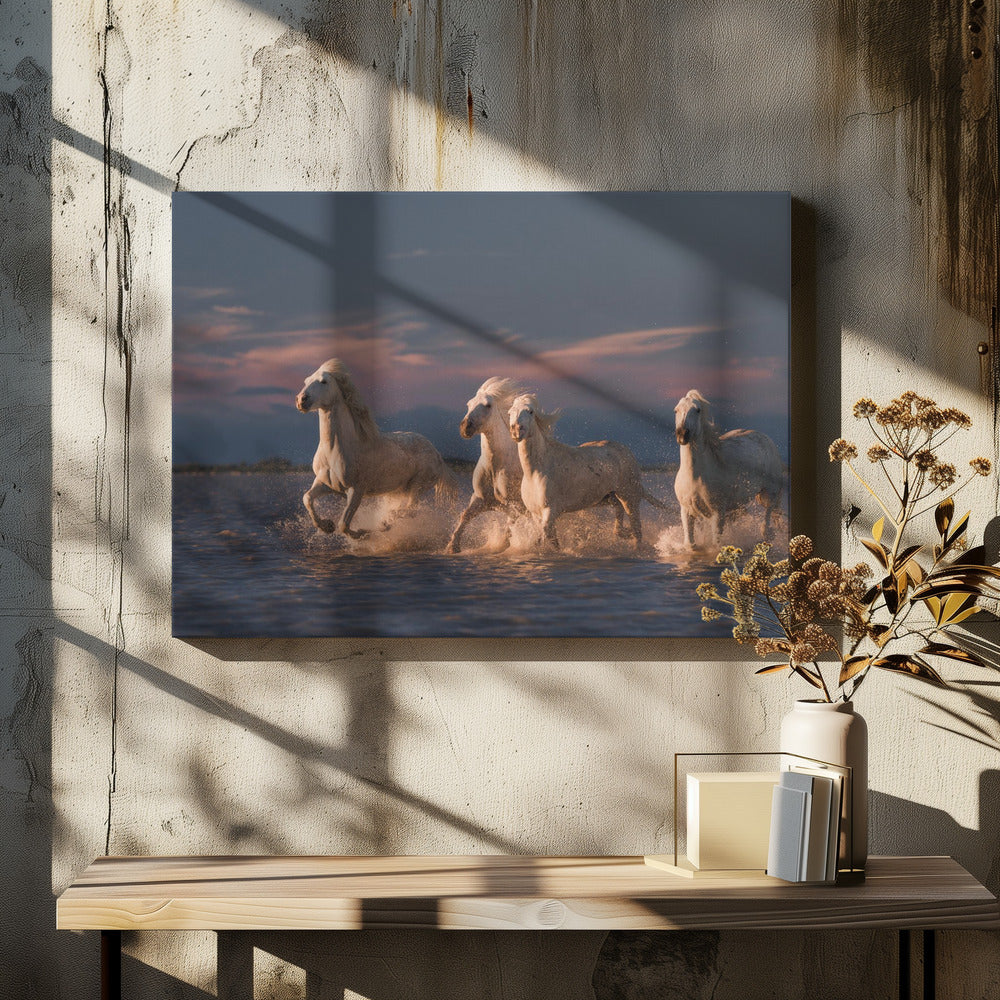 Wall art Angels of Camargue. Horses