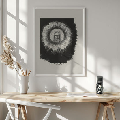 Wall art And the Face of Christ Shone In the Disk of the Sun