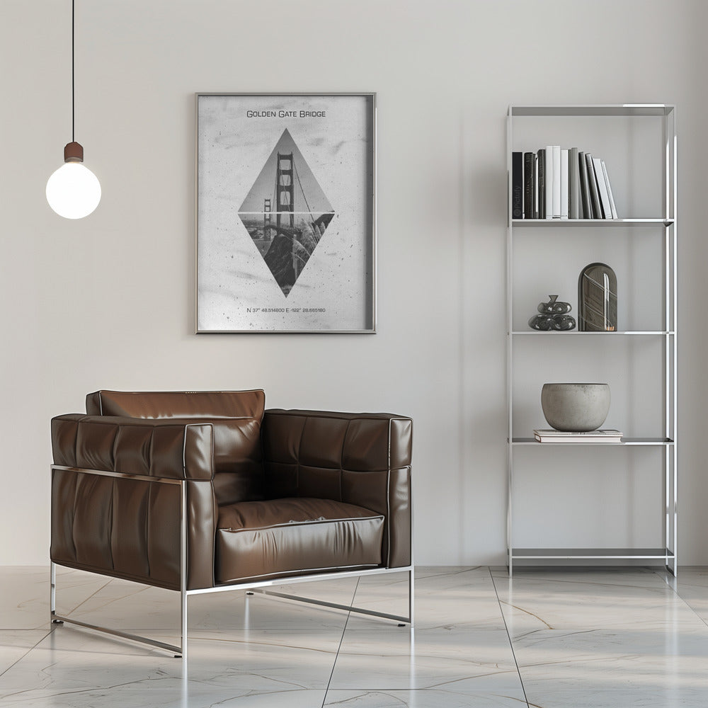 Wall art Coordinates SAN FRANCISCO Golden Gate Bridge
