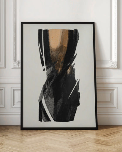 Wall art Black Figure On Neutral Background 3