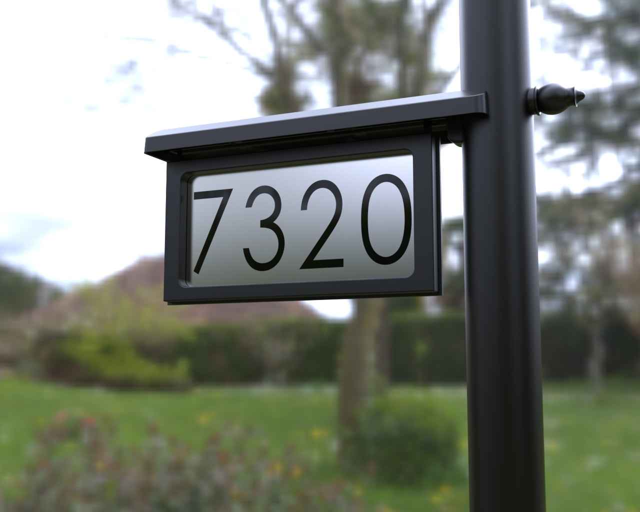 Tampa • Plaque d'adresse horizontale pour poteau [1776]