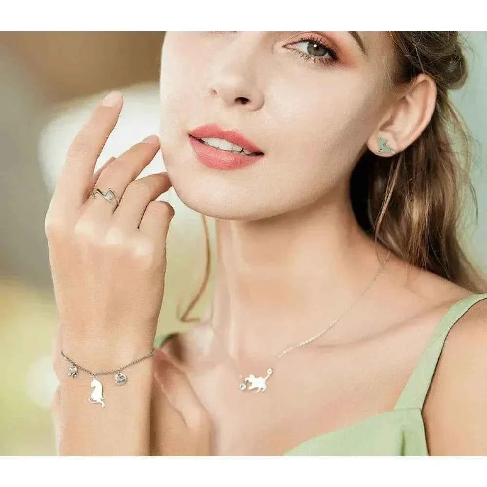 925 Sterling Silver Adjustable Cat Tail Ring