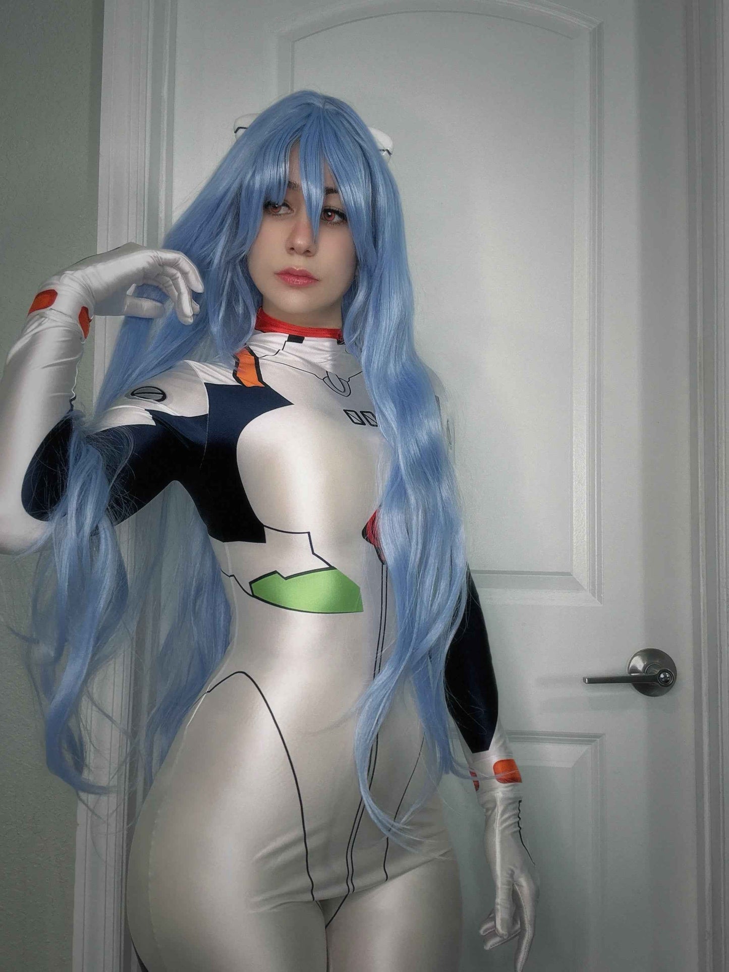 Anime Style Spandex Cosplay Bodysuit Plug Suit Halloween Costume Zentai