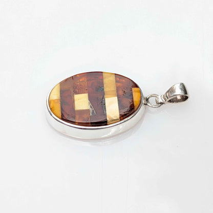 Solar Tapestry Pendant | Sterling Silver Baltic Amber | Tears of the Sun