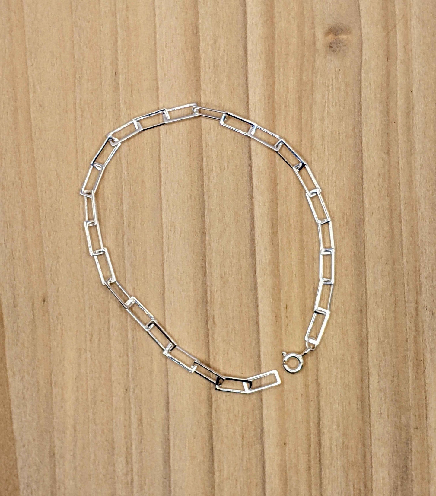 Lightweight Rectangle Link Bracelet