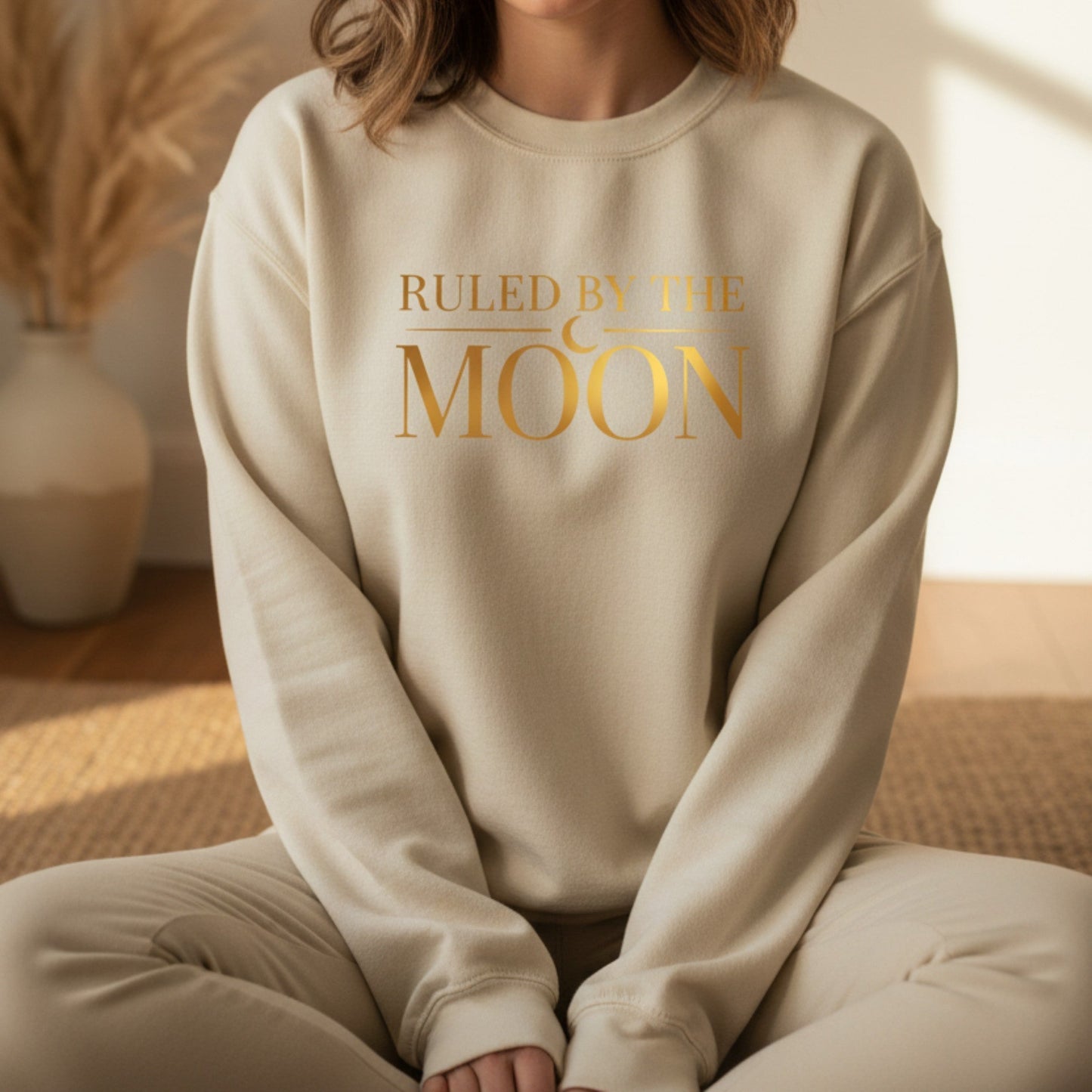 Ruled By The Moon Sweatshirt | Celestial Crewneck for Women | Moon Lover Gift