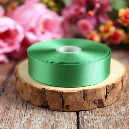 Satin Ribbon Double Face-Fern Green #552- 3.8 cm Wide