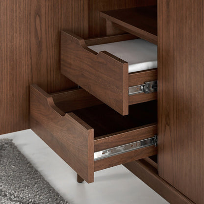 Scarlet European Ash Wood Wardrobe
