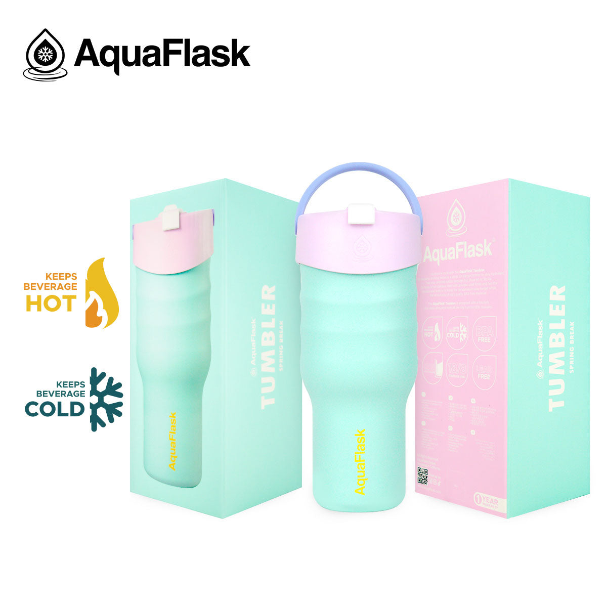 Aqua Flask Becher – Vakuumisolierter Reisebecher aus Edelstahl 887ml (30 oz)