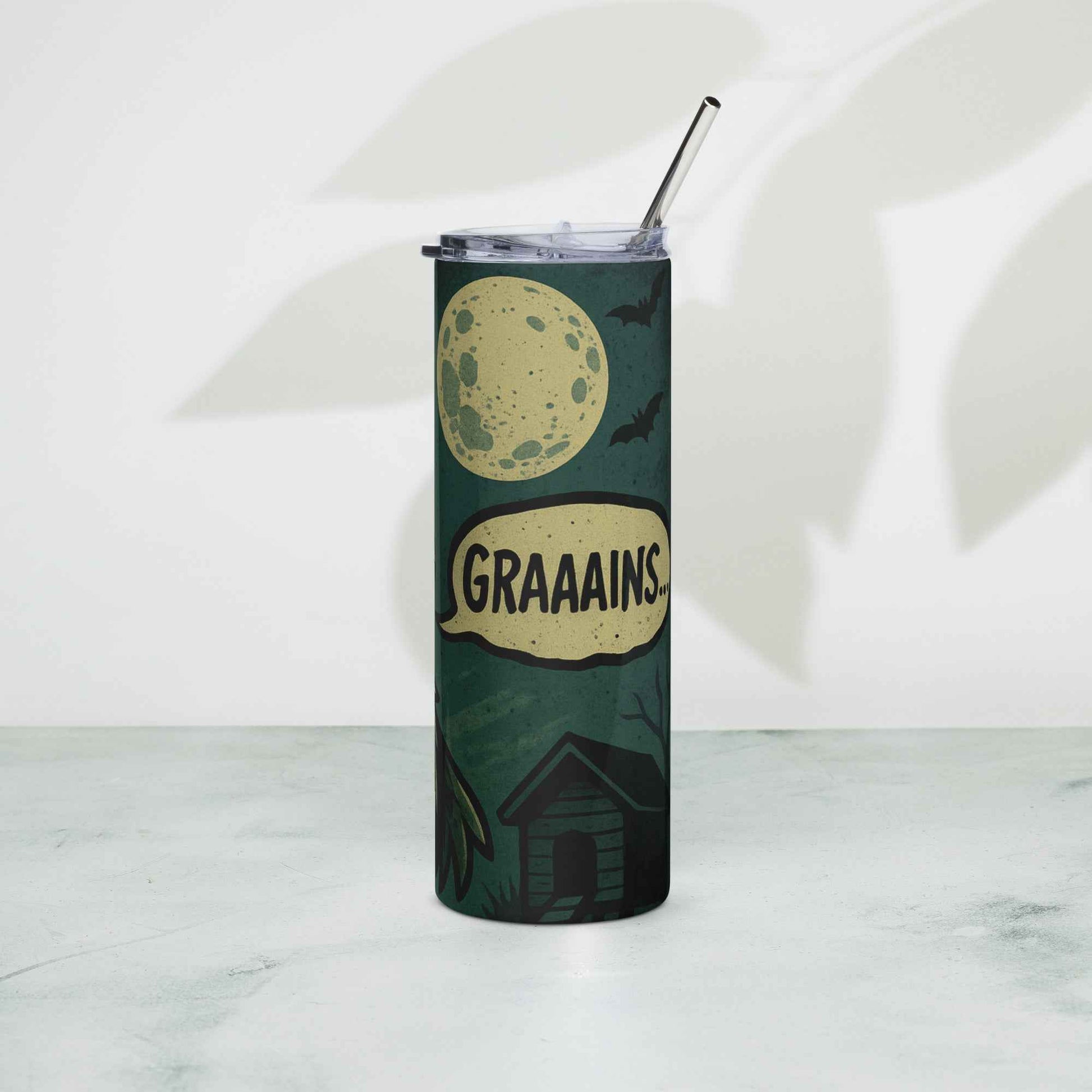 Halloween Zombie Chicken Scene Stainless steel tumbler