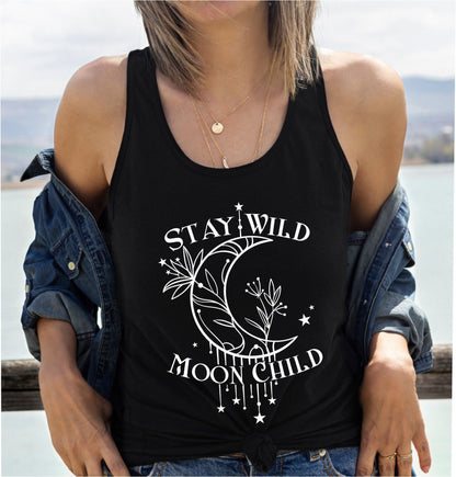 Stay Wild Moon Child Racerback Tank Top