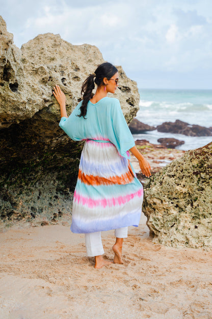 Stripey Kimono - Rainbow
