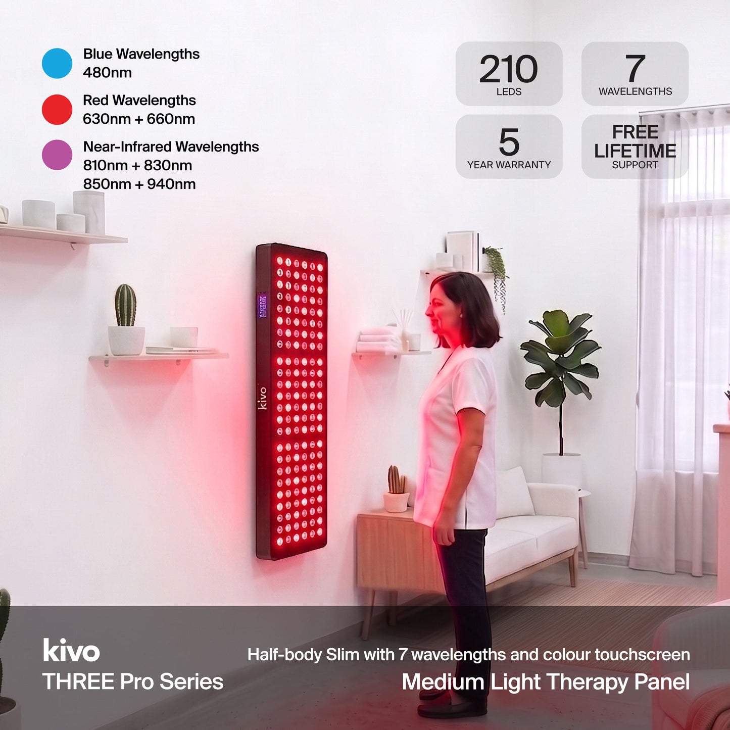 Kivo Pro 1000: Pro Medium Full Body Red Light Therapy Panel